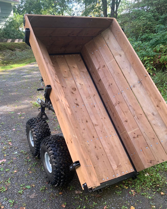 Fully planked trailer, pressure treated decking