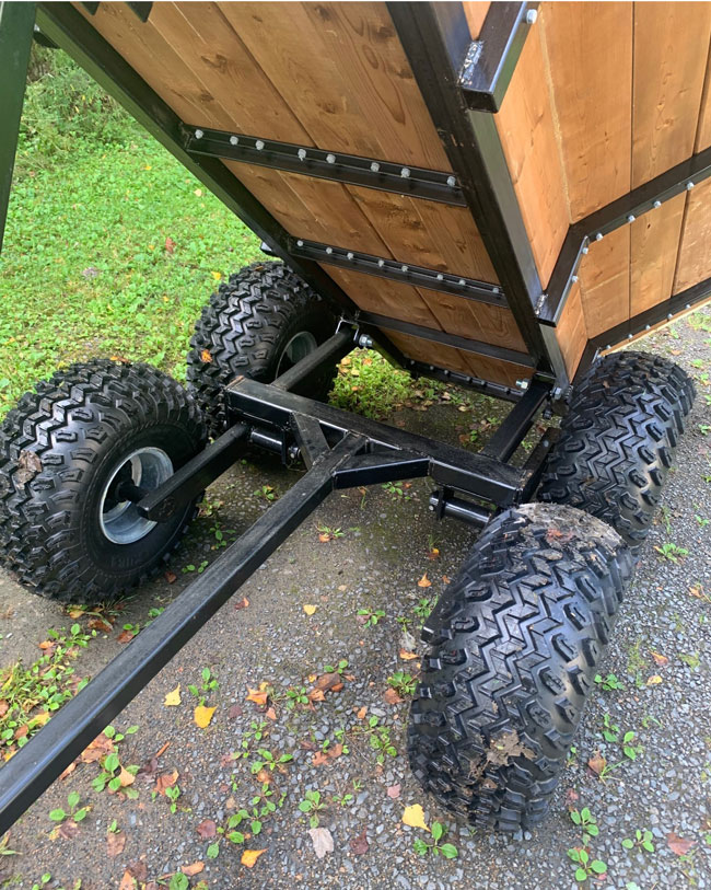 ATV tandem trailer with no planking