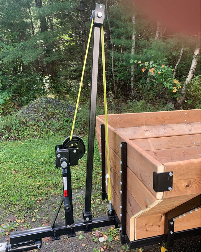 Base planked with pressure treated decking