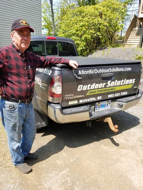Allan Hubley, Outdoor Solutions, builder of ATV trailers and RV accessories. Photo: Marilyn Collie